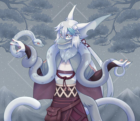 Rendered halfbody + detailed BG ➔ 30$